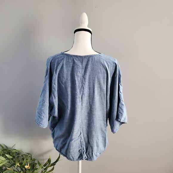 Time & Tru Short Sleeve Linen Cotton Blend Top Bundle M - Picture 3 of 14